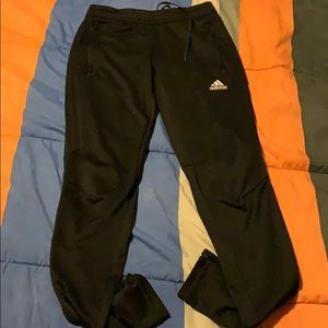 ALL BLACK ADIDAS TRACK PANTS